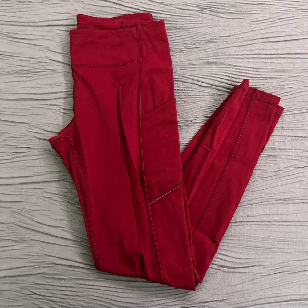 Lululemon Athletica Deep Red Leggings